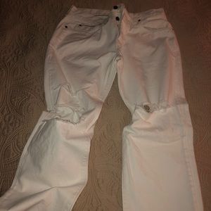 Jcrew white jeans 34/32 worn 1 time distressed